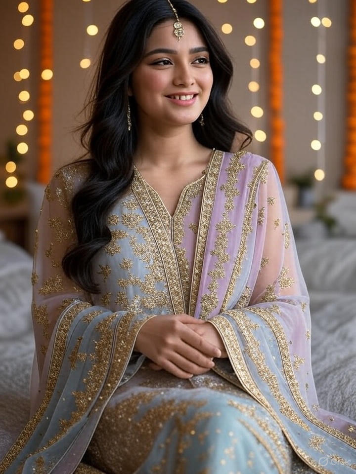 Elegant Sharara Suit for Wedding or Festive Occasion