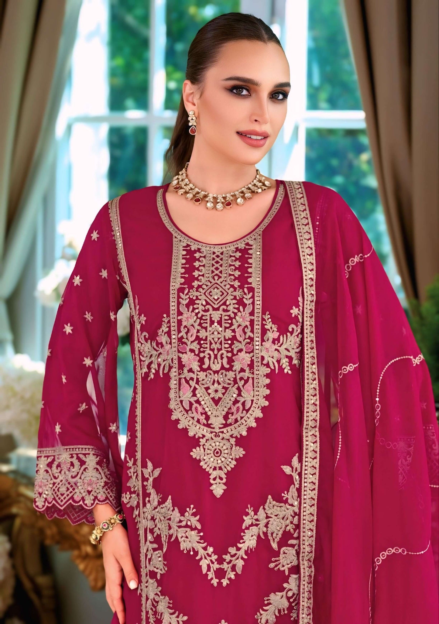 Full Stitched Anarkali Dress